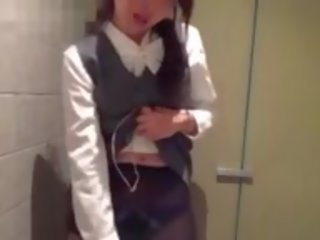 Japanese Office adolescent is Secretly Exhibitionist and Cam
