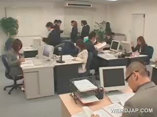 Appealing Asian Office cutie Gets Sexually Teased At Work
