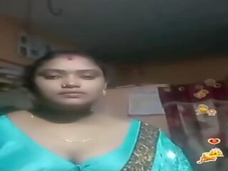 Tamil Indian BBW Blue Silky Blouse Live, sex 02