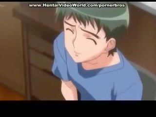 Anime tiener jong dame start plezier neuken in bed