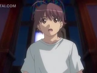 Anime słodkie nastolatek pokaz jej męskość ssanie umiejętności