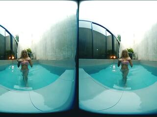 3d-vr wideo - blondynka azjatyckie z duży cycki w basen