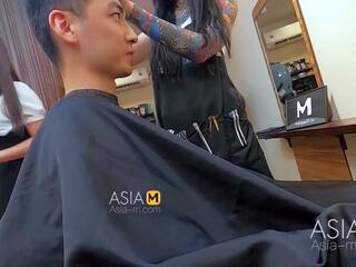 Modelmedia asia-barber kedai berani sex-ai qiu-mdwp-0004-best asal asia kotor filem klip