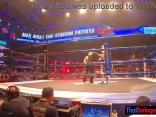 Muay Thai fight night and libidinous dirty film 10 min after for this big ass Thai teenager hottie