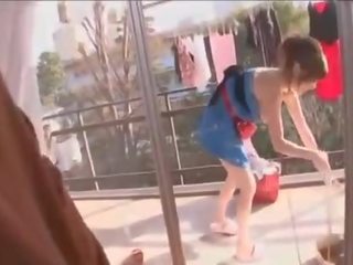20 years old flirty Japanese Housewife POV adult video at home