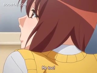 Pievilcīgs anime skola jauns dāma tasting un jāšanās prick
