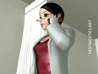 Oversexed 3D anime nun suck shaft