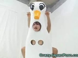 Japanese Duck lady Facialed!