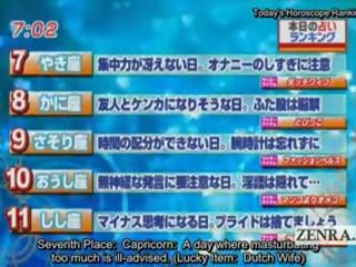 Subtitled japan news tv show horoscope ngejutno bukkake